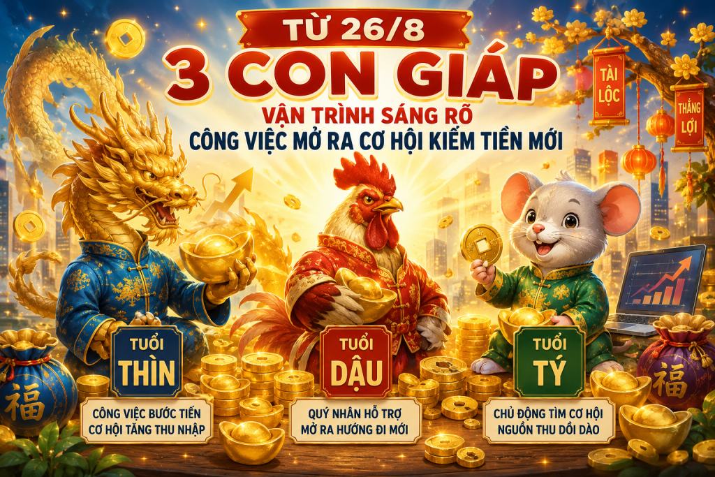 3 con giáp từ 26/8 có vận trình khởi sắc và cơ hội kiếm tiền