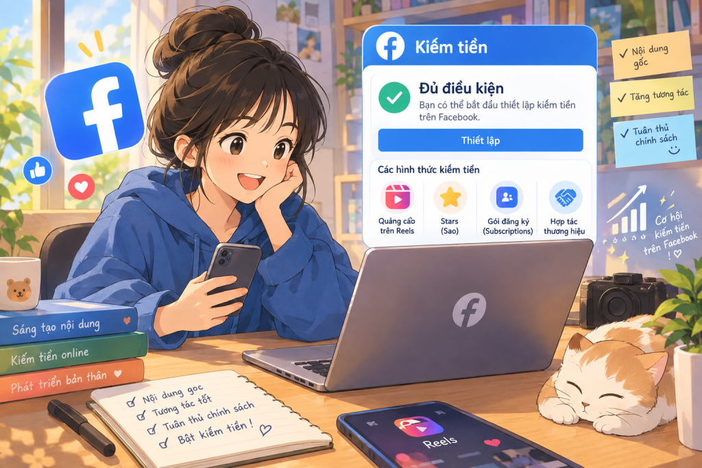 Cách kiểm tra điều kiện kiếm tiền Facebook