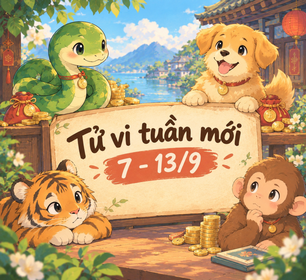 Tử vi tuần mới 7-13/9: 2 con giáp tài lộc khởi sắc, 2 tuổi cần đề phòng hao hụt